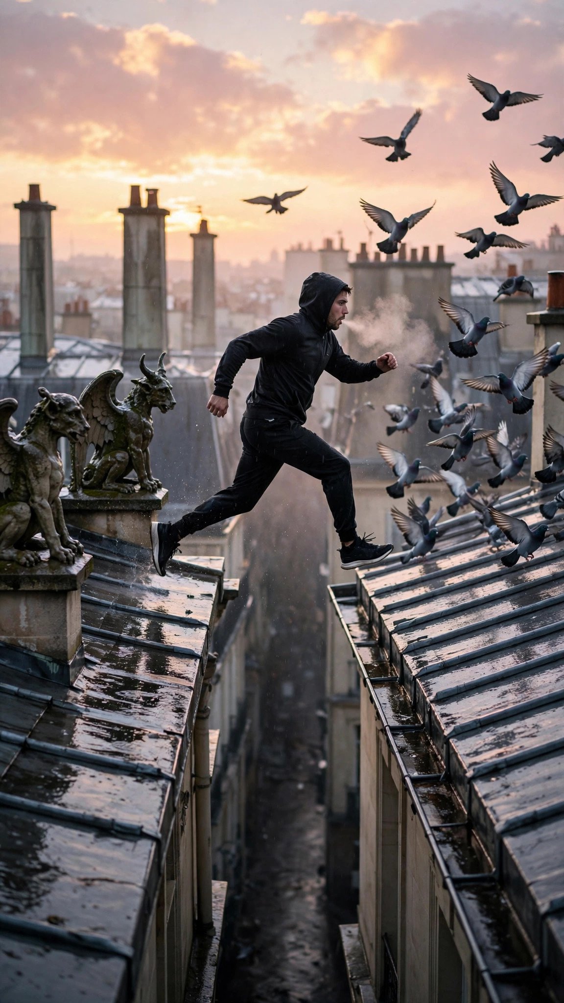 Rooftop Chase Dawn reference